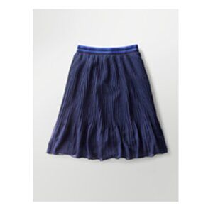 a new day - Pleated Midi Skirt | Size XS | Xavier Navy